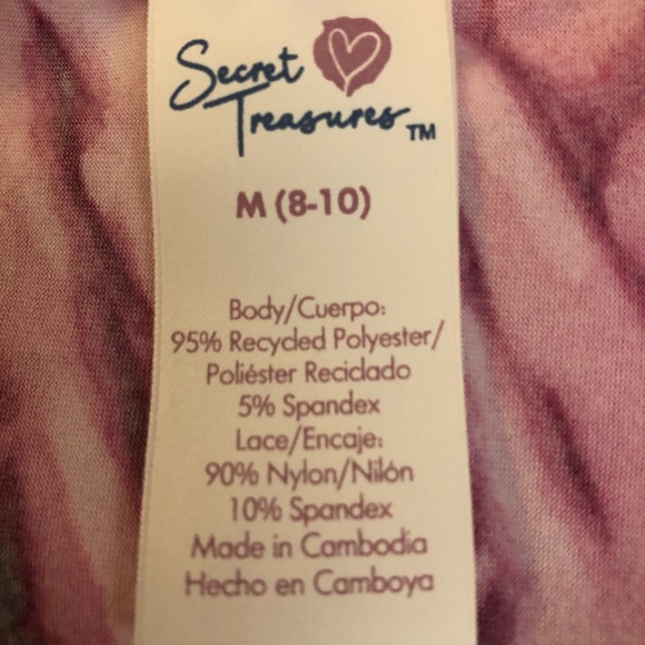 Womens Secret Treasures Chemise Nightdress Size Medium 8-10 Tie Dye Pinks New - Picture 5 of 5